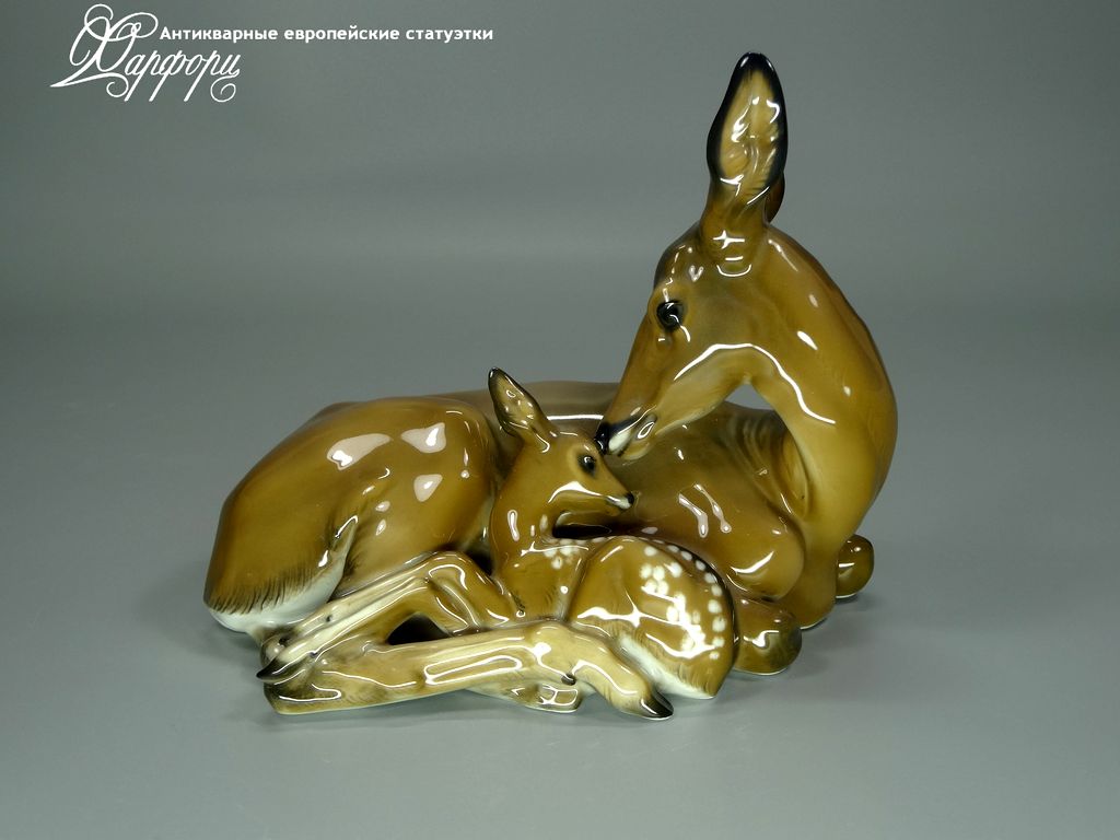 Купить фарфоровые статуэтки Rosenthal, Олениха с олененком, Германия